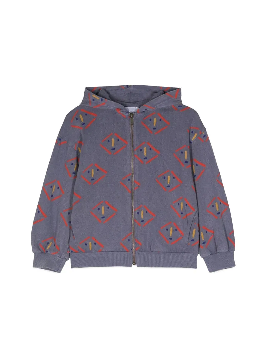 Bobo Choses Masks All Over Zipped Hoodie