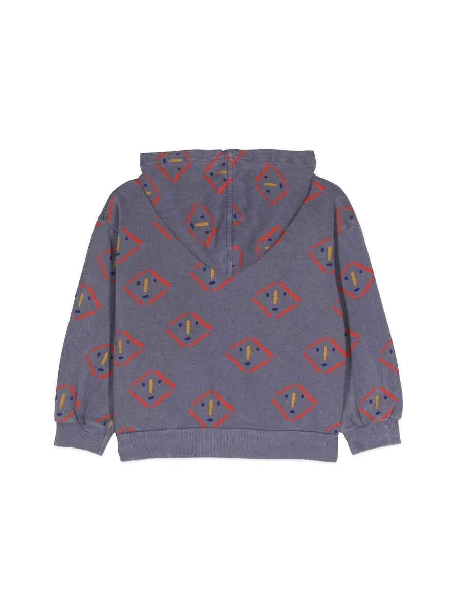 Bobo Choses Masks All Over Zipped Hoodie