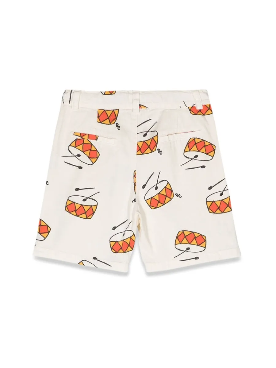 Play The Drum All Over Denim Bermuda Shorts