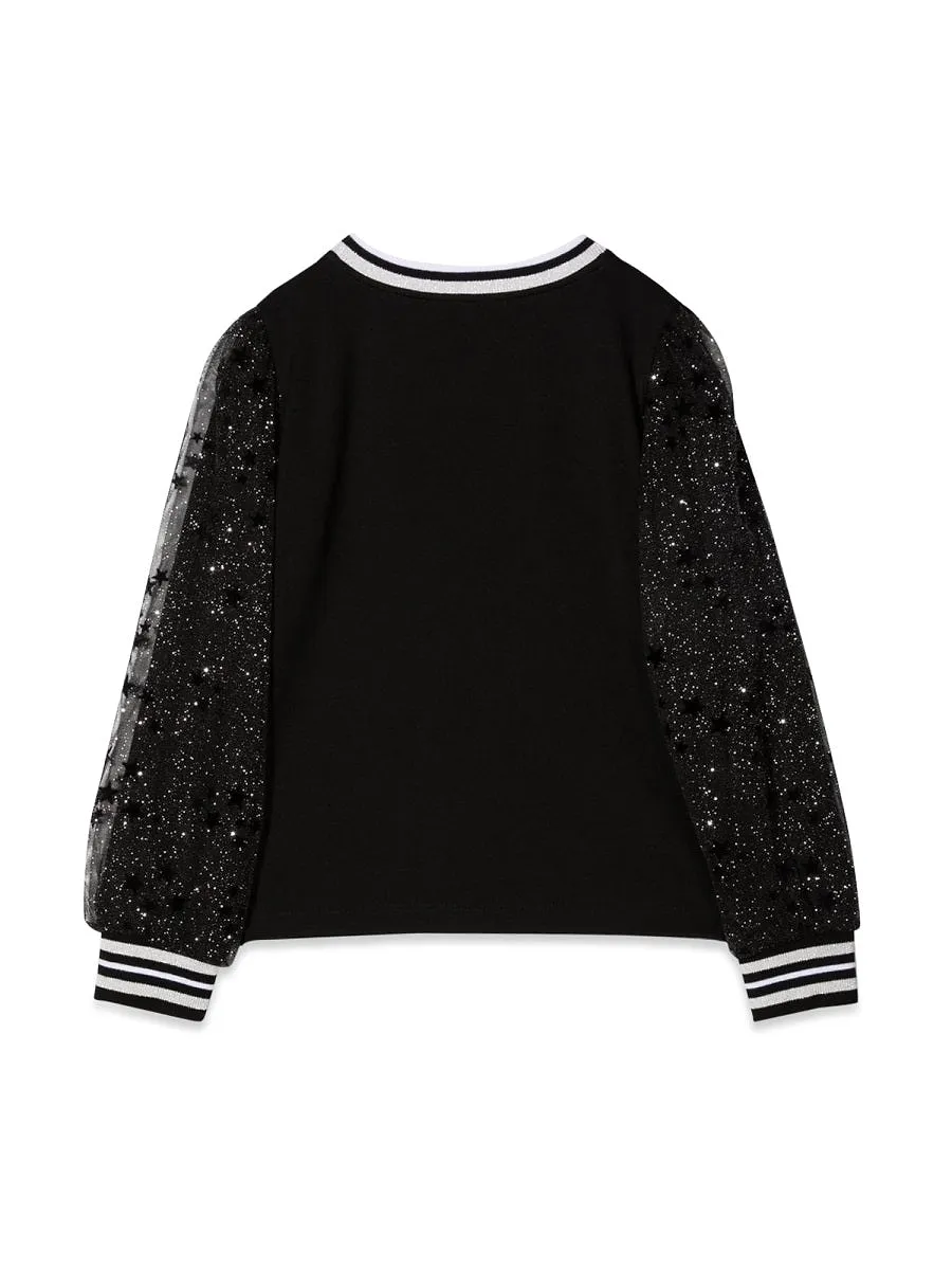 Simonetta Maglia Con Maniche In Tulle