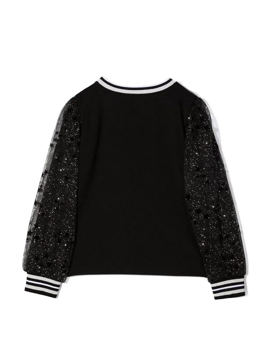 Simonetta Maglia Con Maniche In Tulle