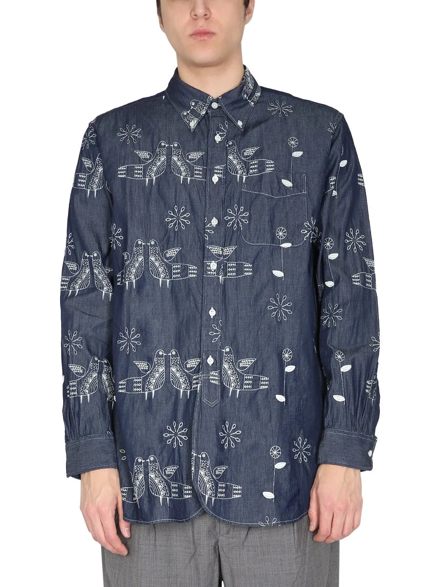 Engineered Garments Embroidery Shirt Bird