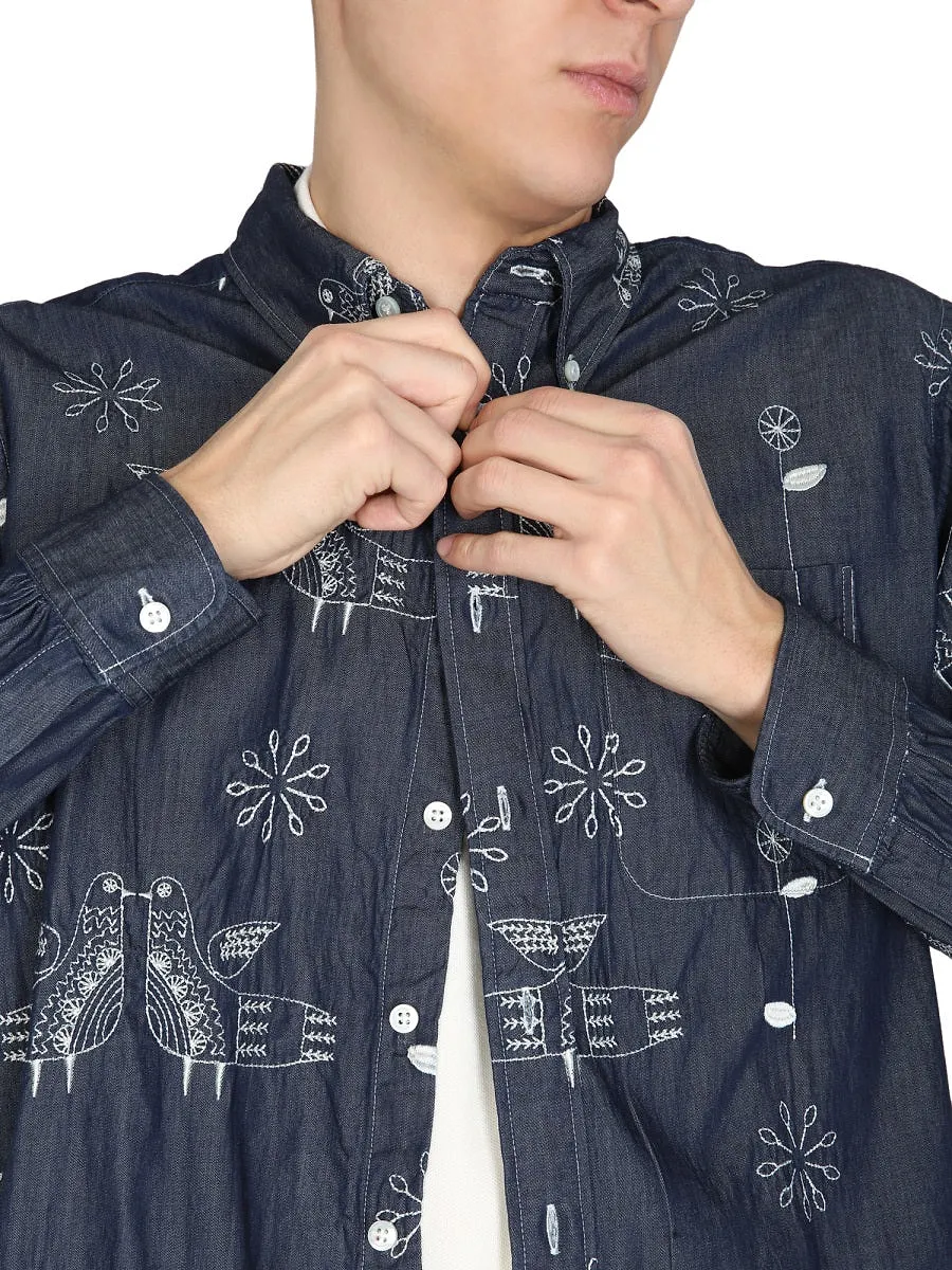Engineered Garments Embroidery Shirt Bird
