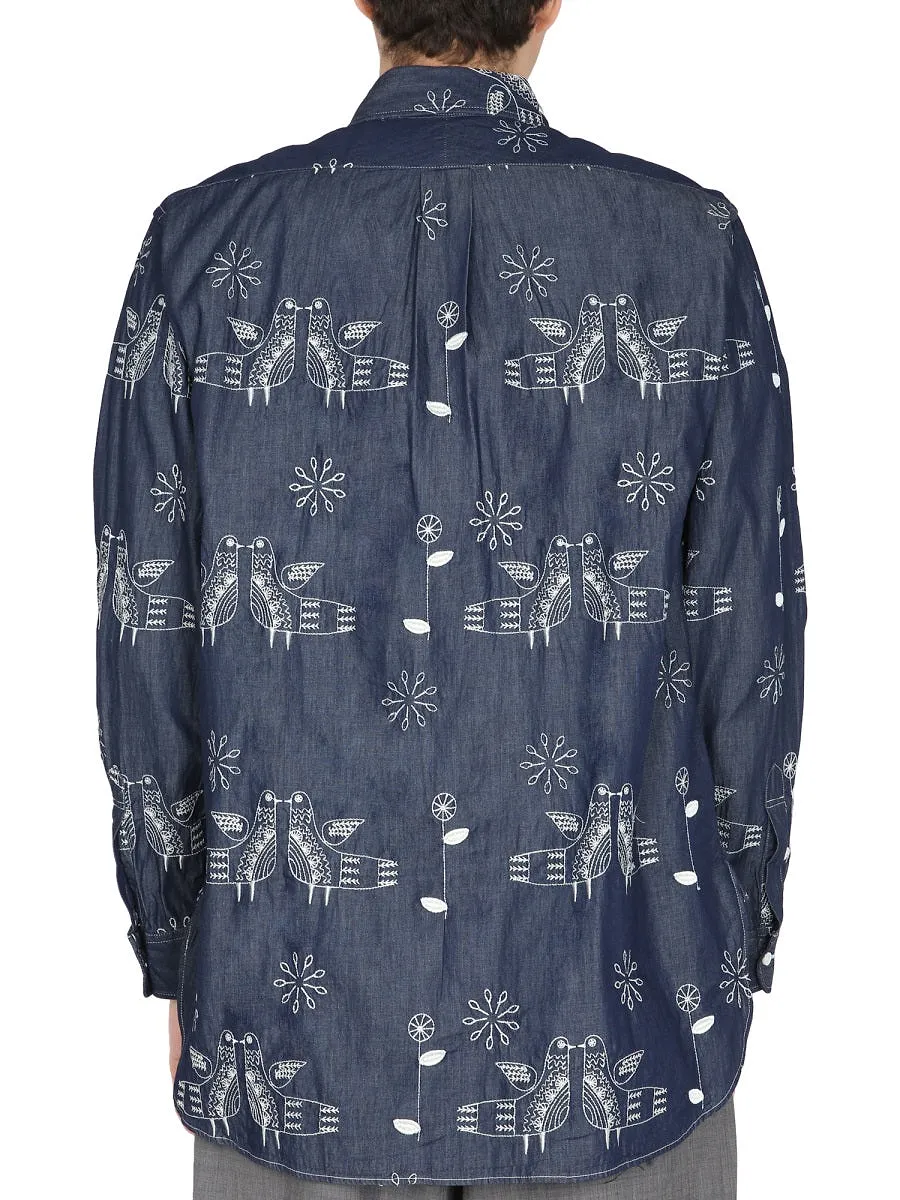 Engineered Garments Embroidery Shirt Bird