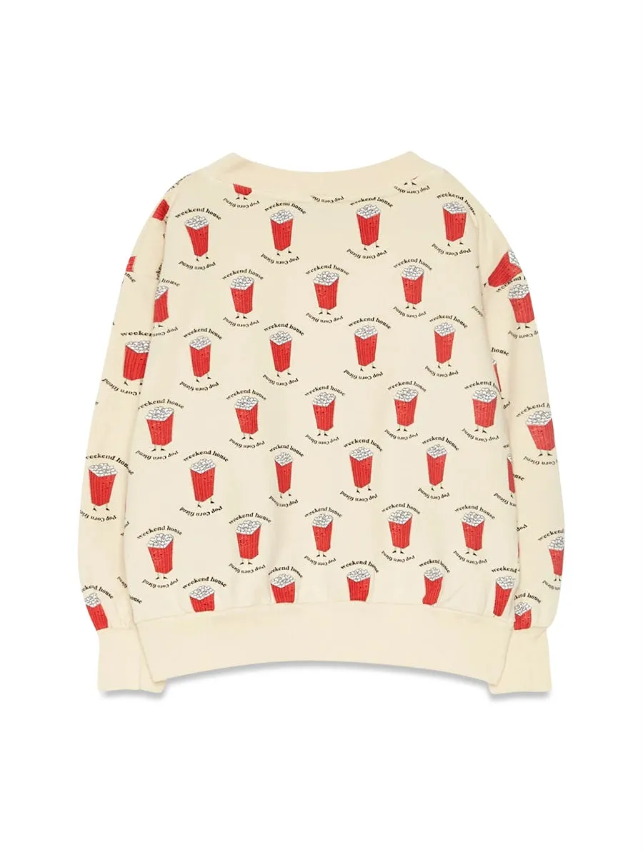 Weekend House Kids Popcorn All Over Sweatshirt