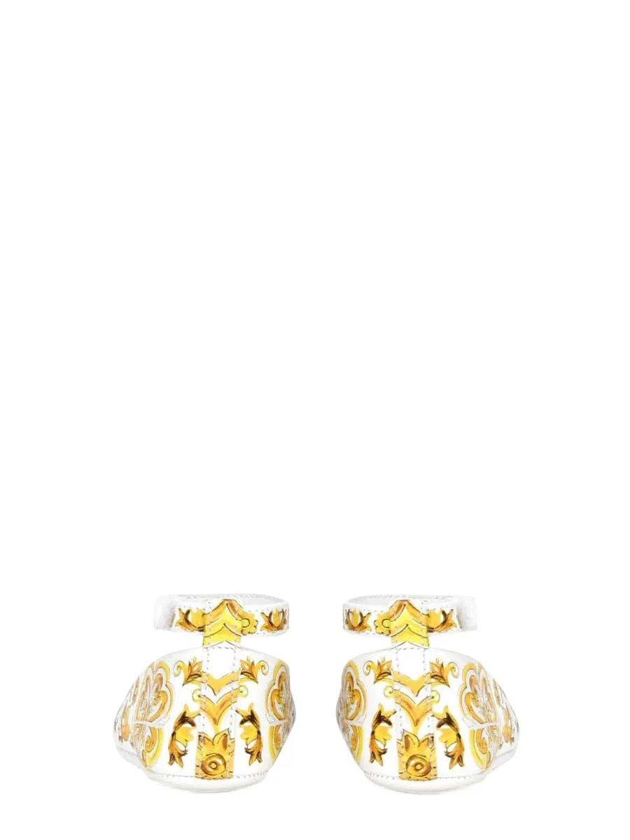 Dolce & Gabbana Ball With Tassel Strap Stam Azulejos Yellow