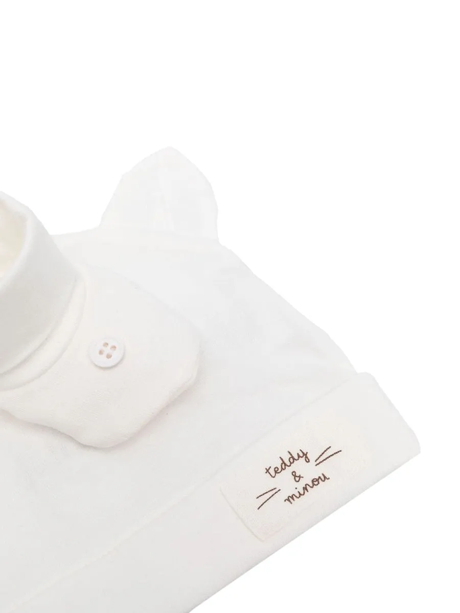 Teddy & Minou Bonnet And Booties Set
