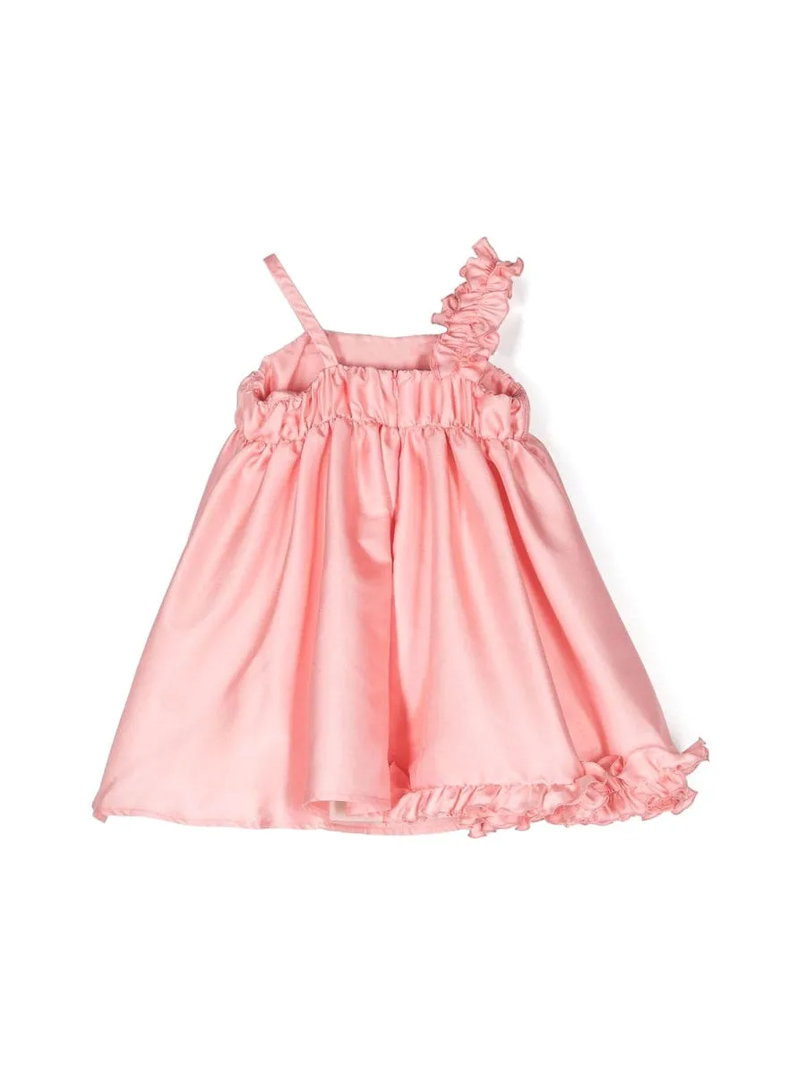 Mimisol Ruffled Satin Dress