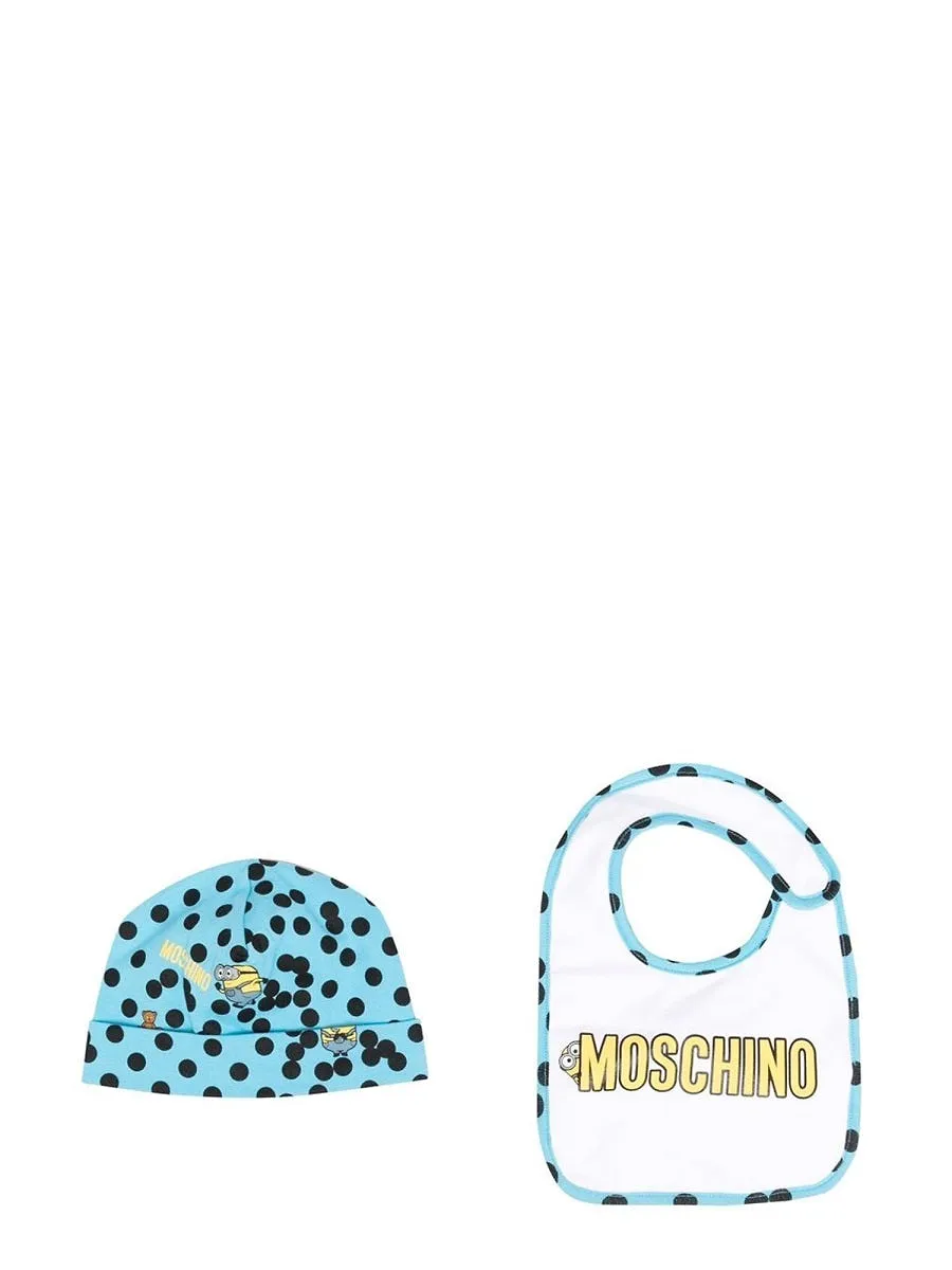 Moschino Cap + Baby Bib Set
