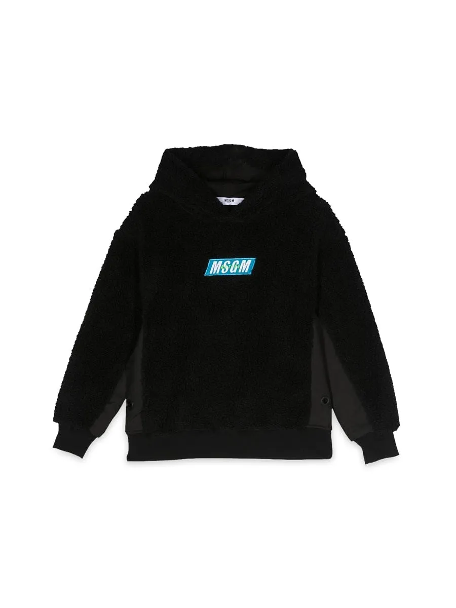 Msgm Teddy Bear+Nylon Hoodie
