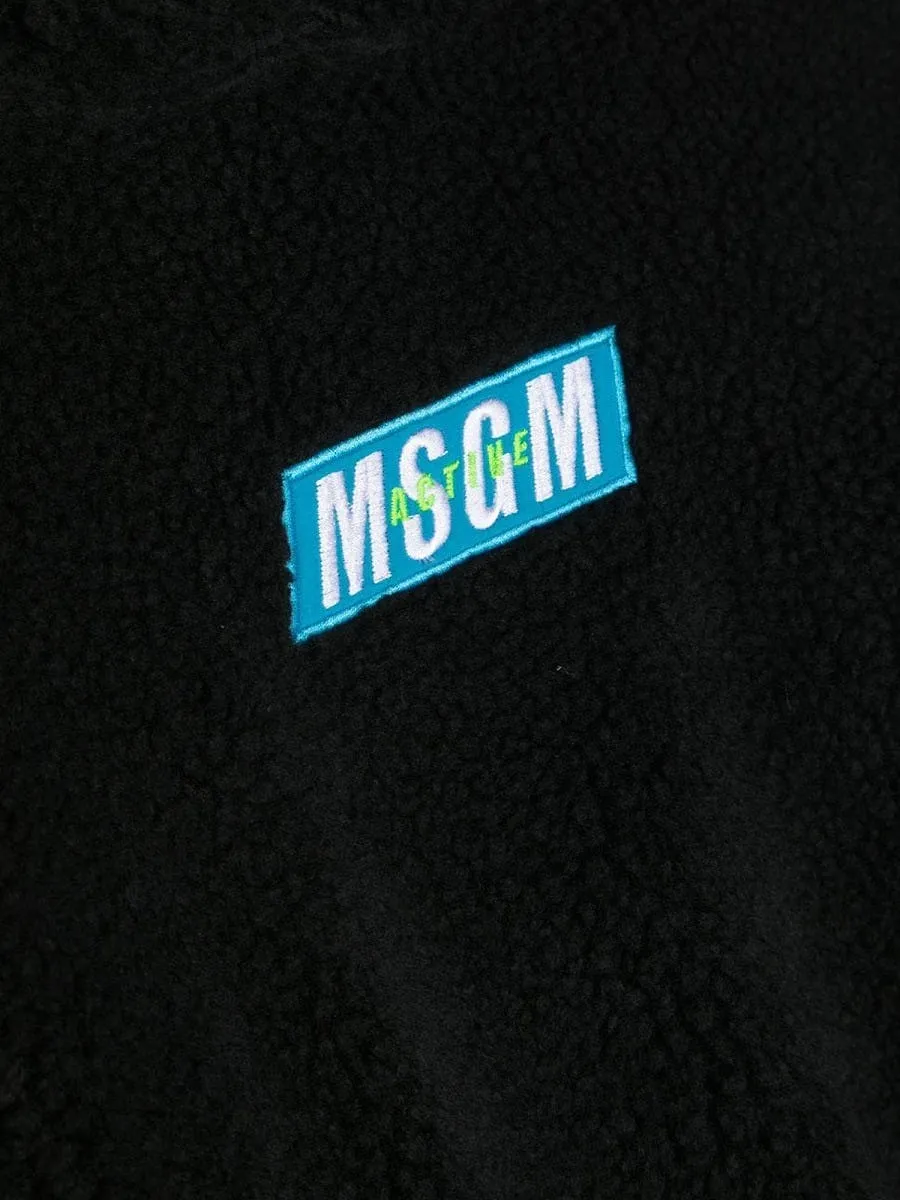 Msgm Teddy Bear+Nylon Hoodie
