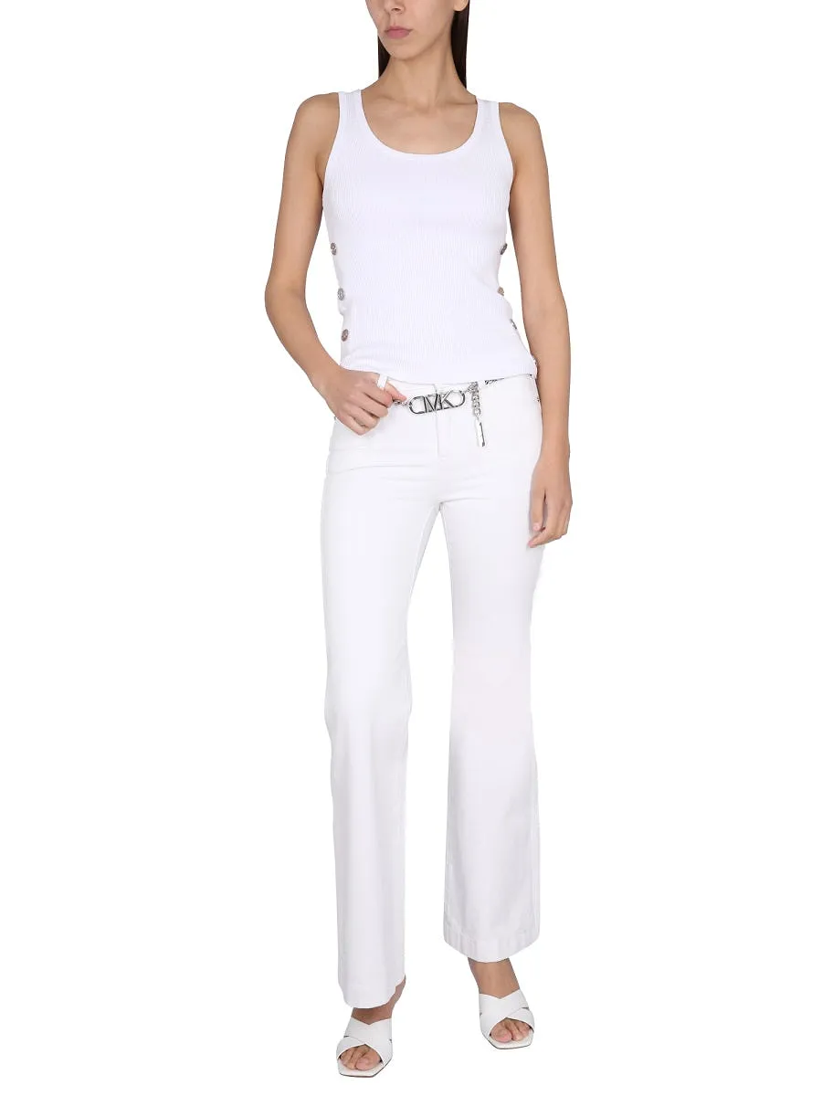 Michael By Michael Kors Pants With Logo Belt