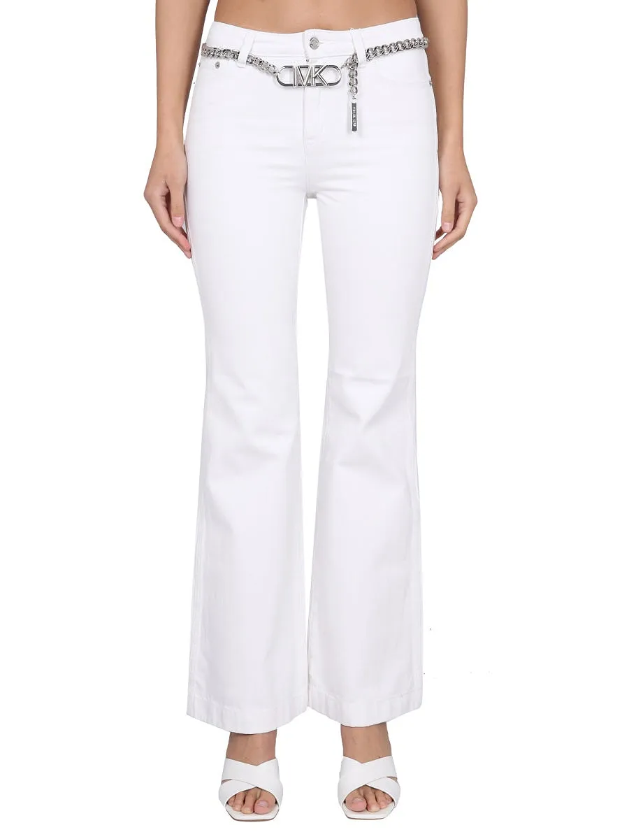 Michael By Michael Kors Pants With Logo Belt