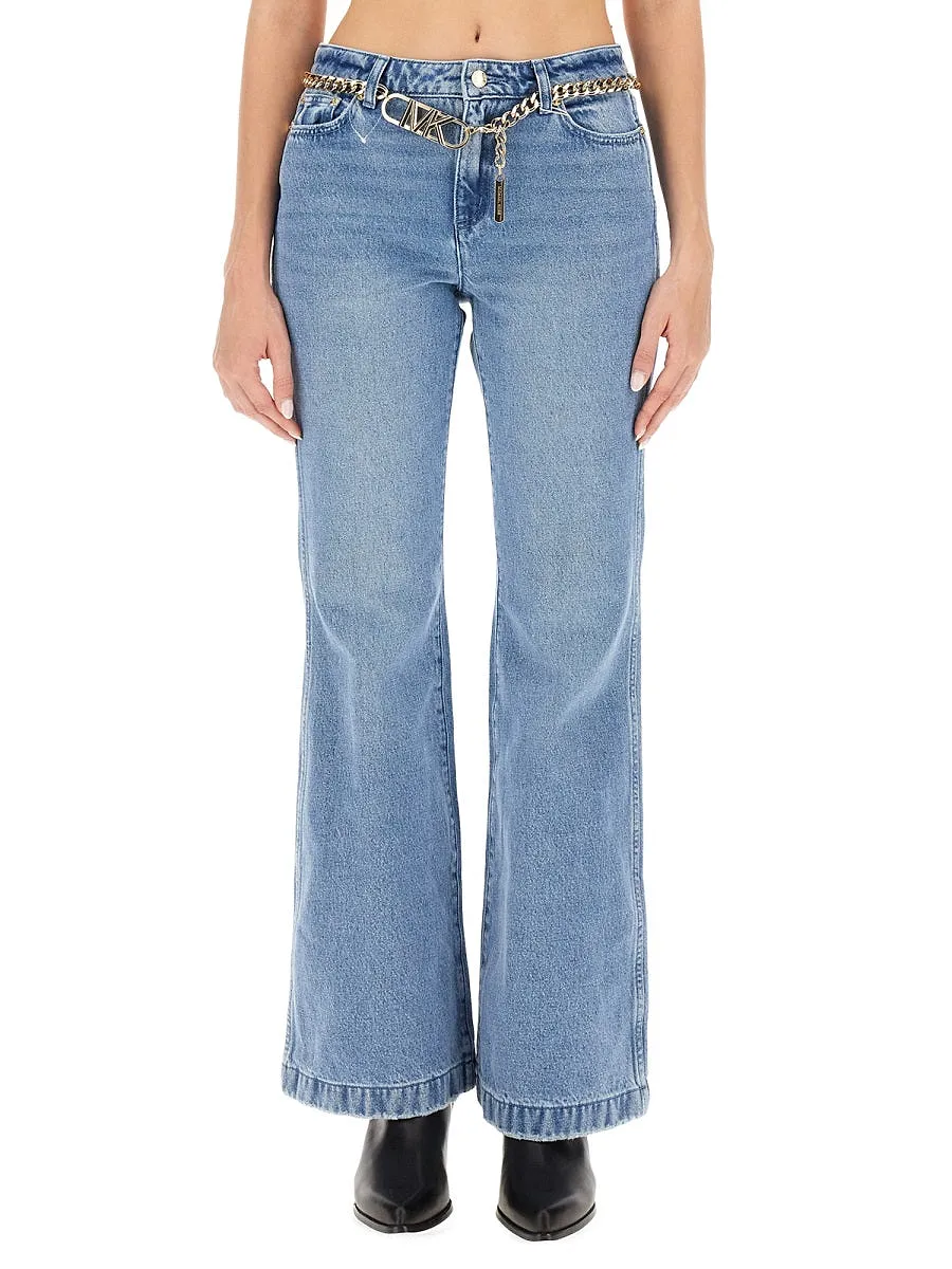 Michael By Michael Kors Flare Fit Jeans