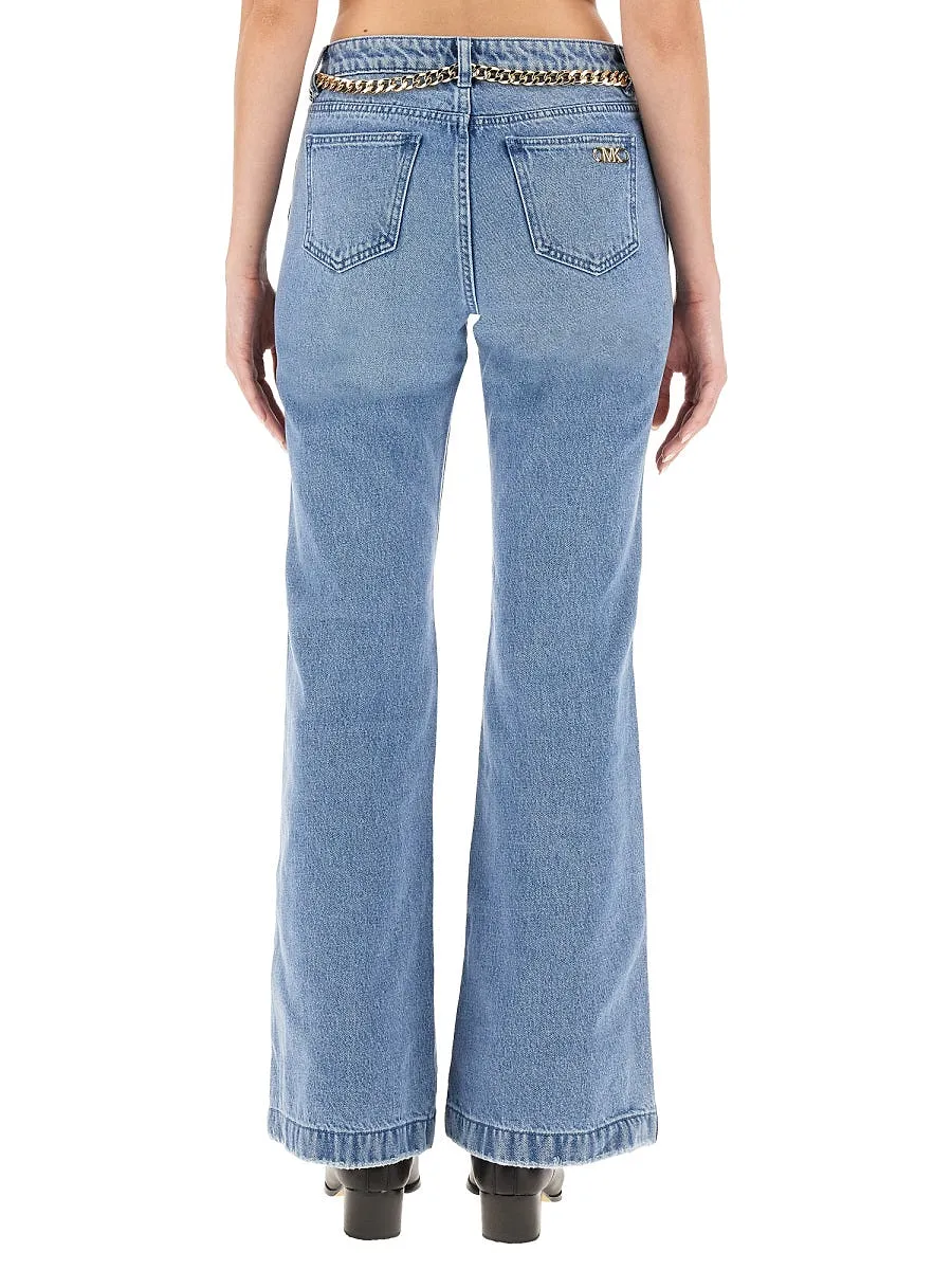 Michael By Michael Kors Flare Fit Jeans