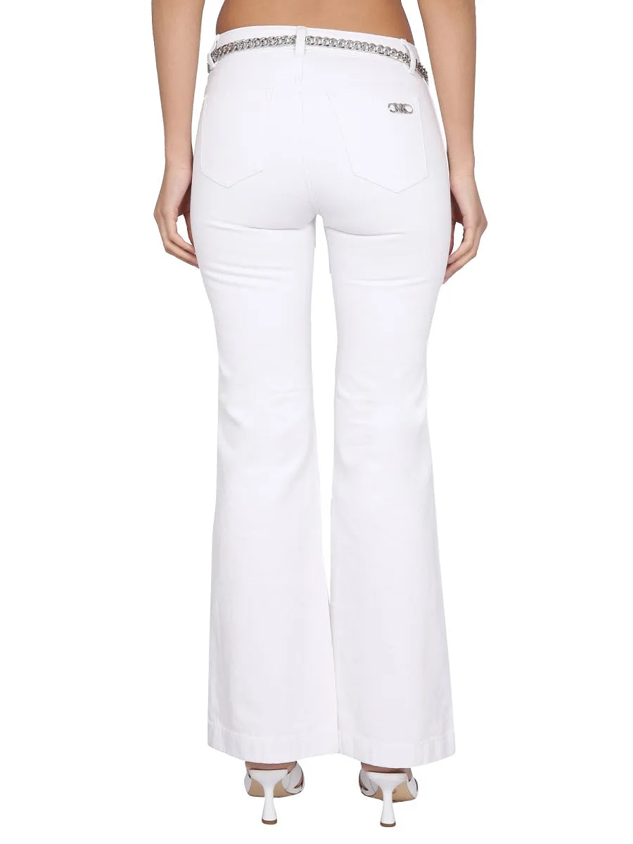 Michael By Michael Kors Pants With Logo Belt