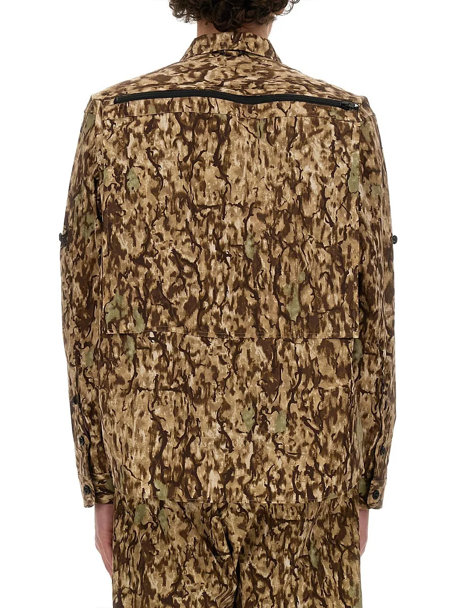South2 West8 Camouflage Print Jacket