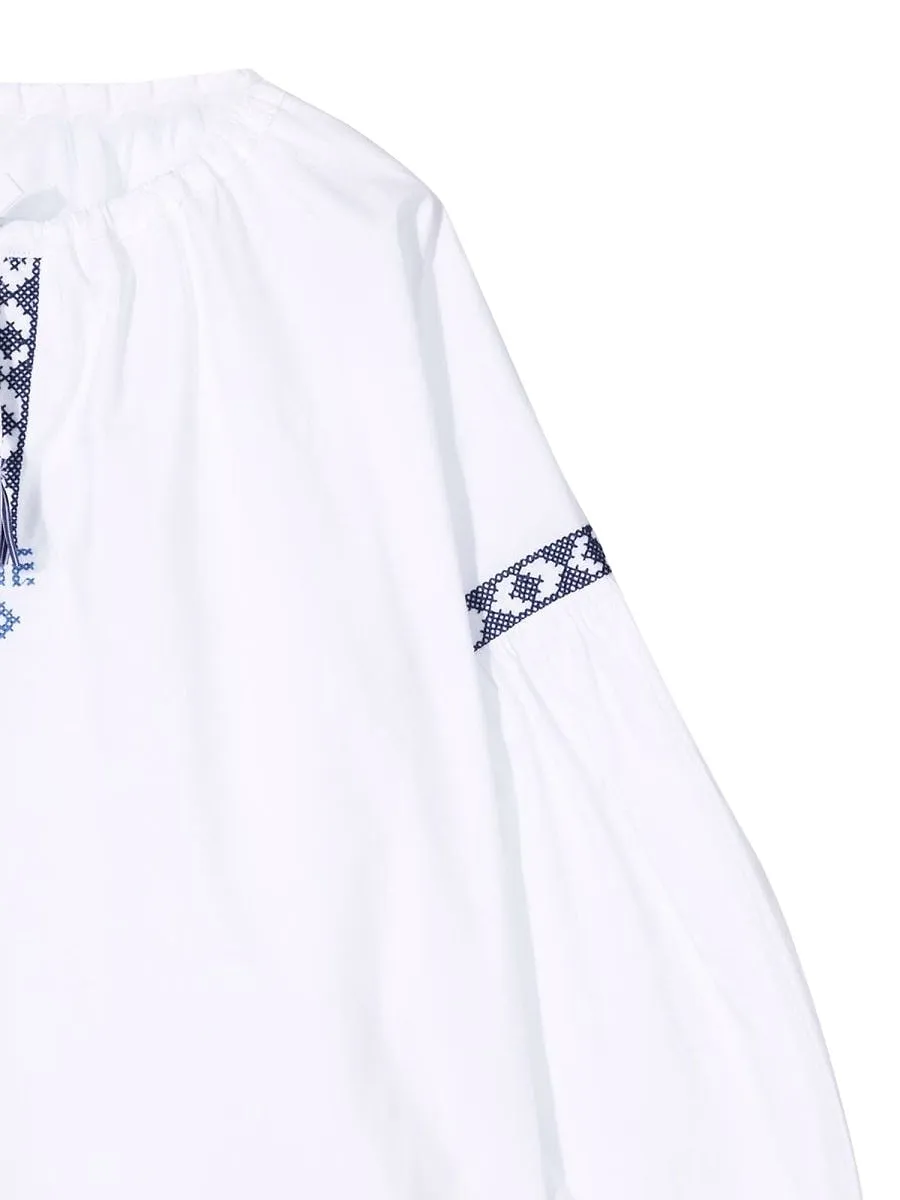 Il Gufo White/Blue M/Long Shirt