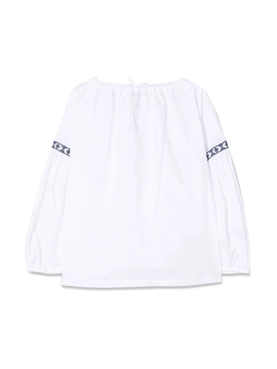 Il Gufo White/Blue M/Long Shirt