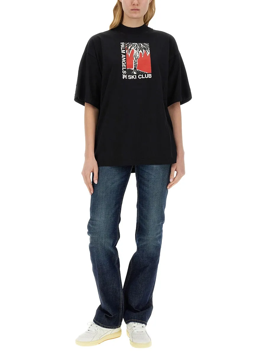 Palm Angels Palm Soft Fit T Shirt Ski Club
