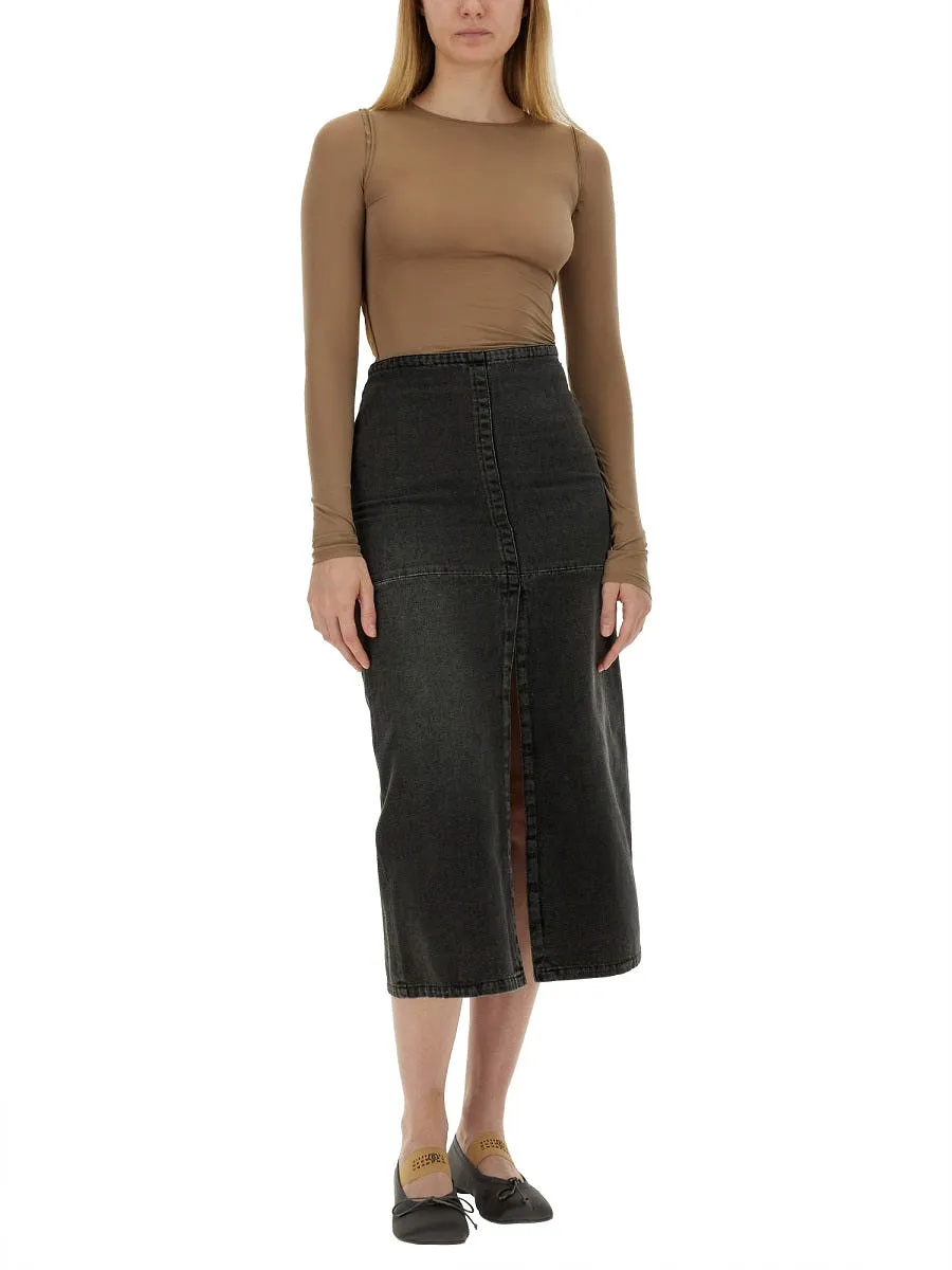 Mm6 Maison Margiela Long Denim Skirt