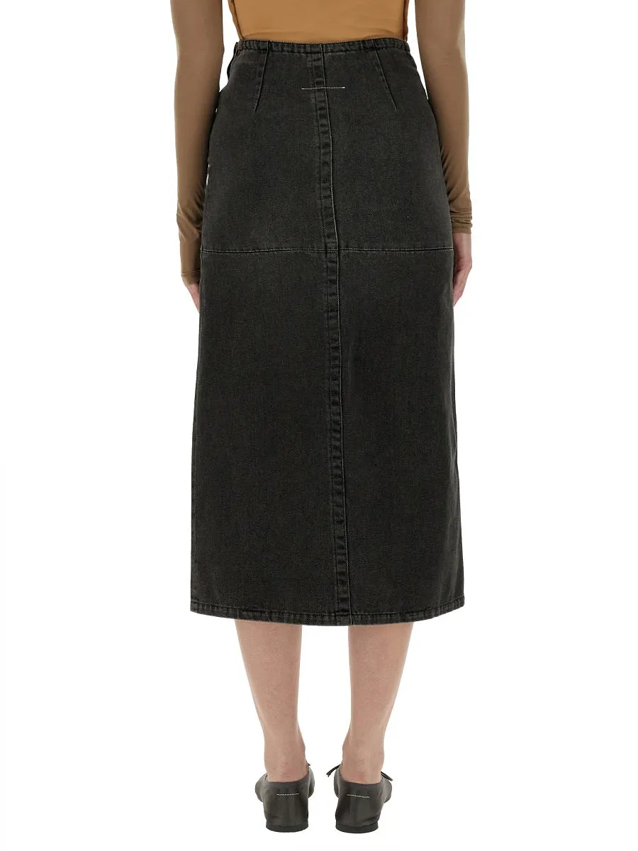 Mm6 Maison Margiela Long Denim Skirt