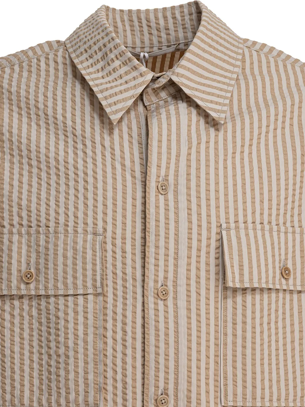 Kaptain Sunshine Striped Overshirt Jacket