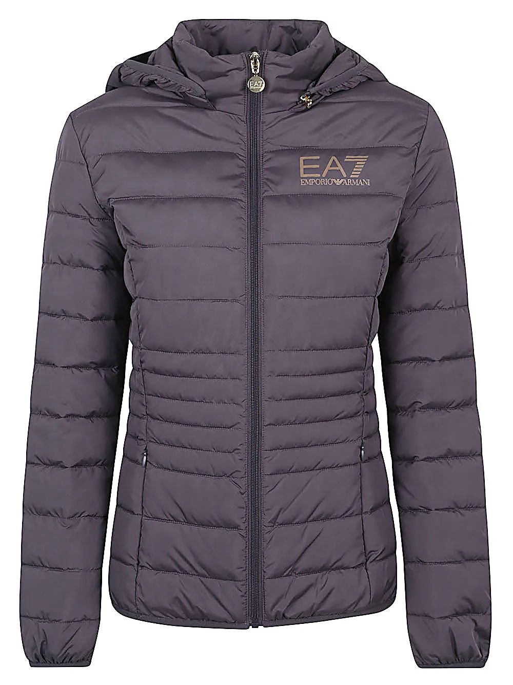 Ea7 Logo Short Down Jacket