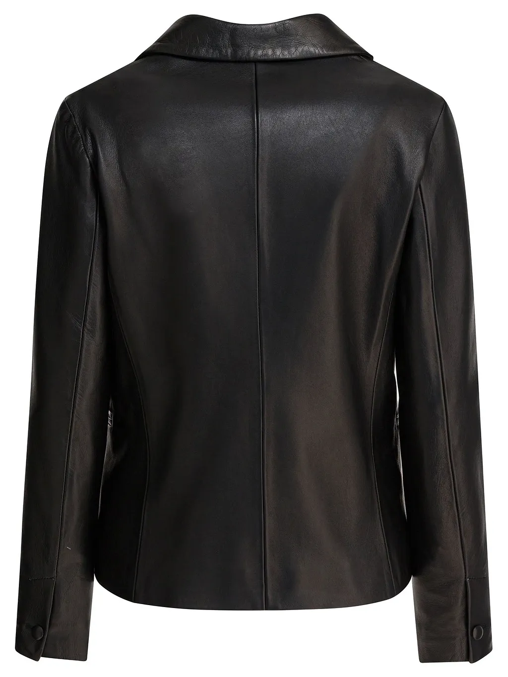 Semper Single-Breasted Leather Blazer