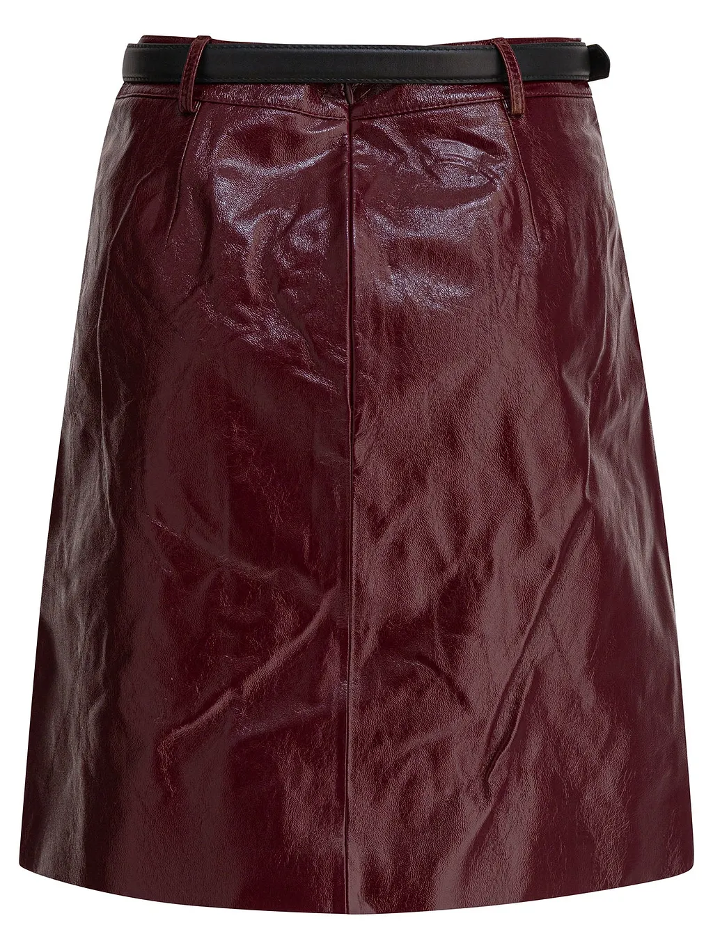 Self Portrait Leather Miniskirt