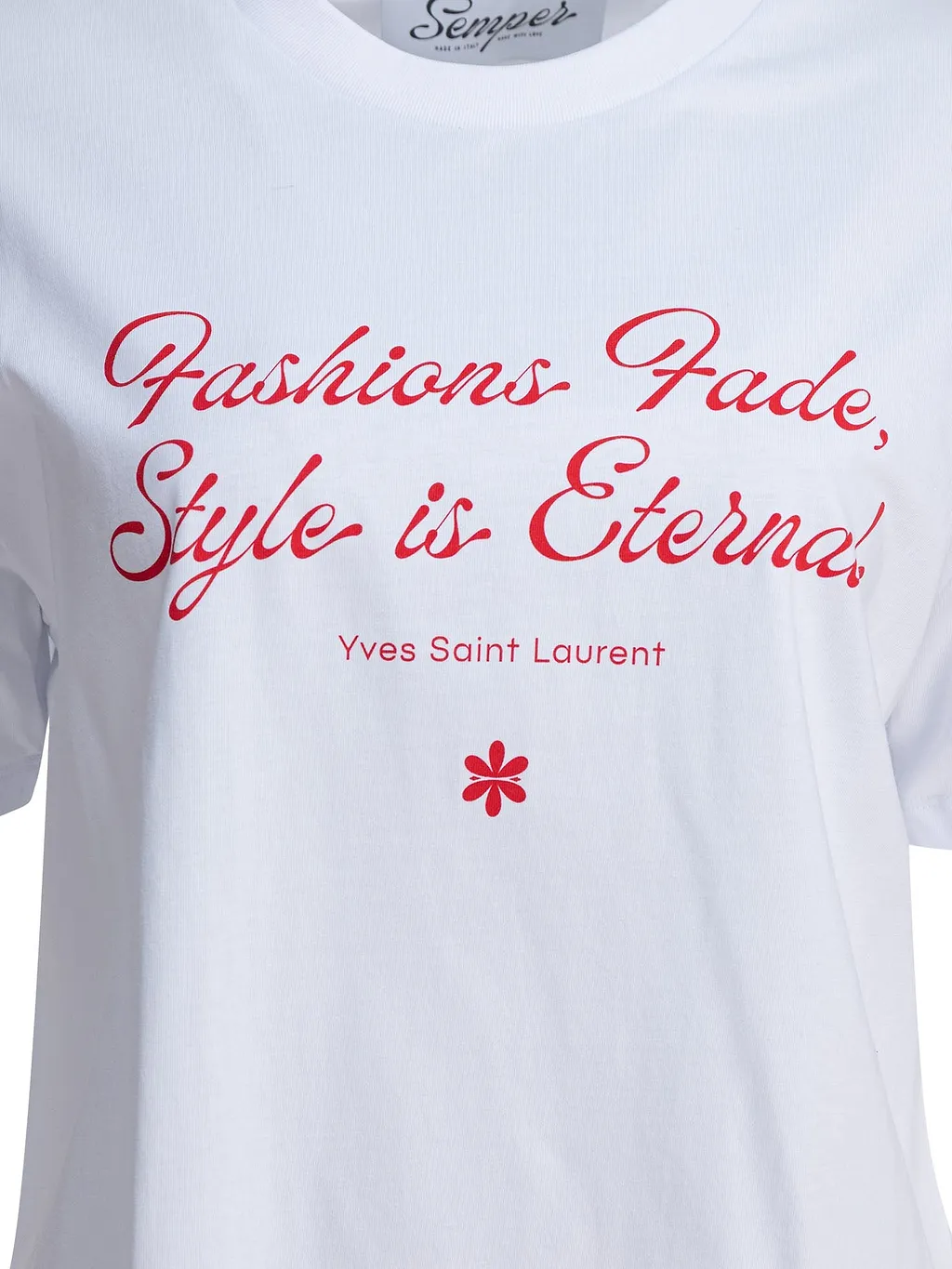 Semper Quote Print T-Shirt