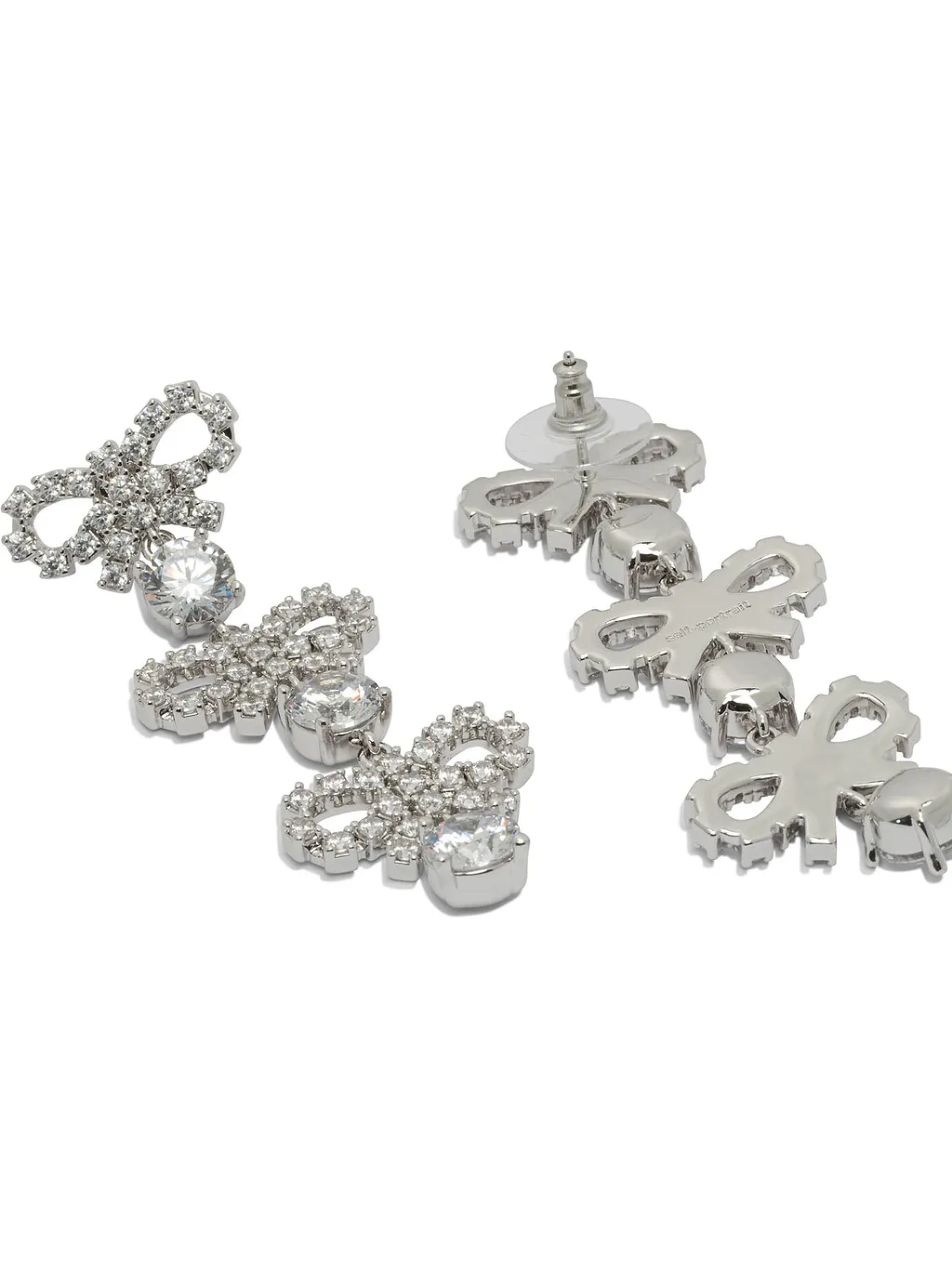 Self Portrait Drop Earrings With Bows