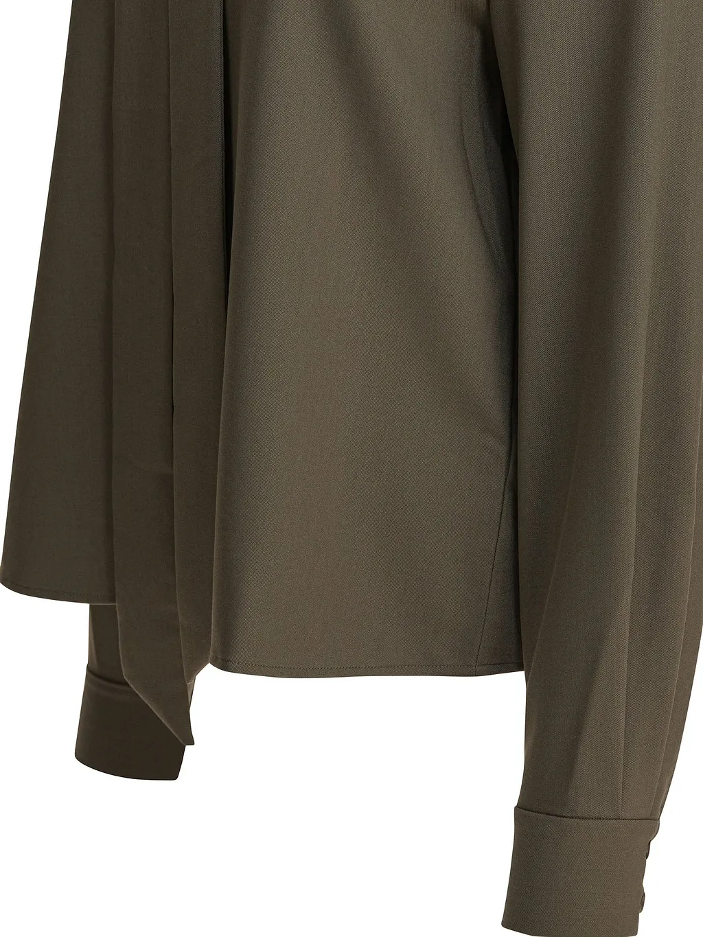 Self Portrait Twill Blouse With Bow Collar