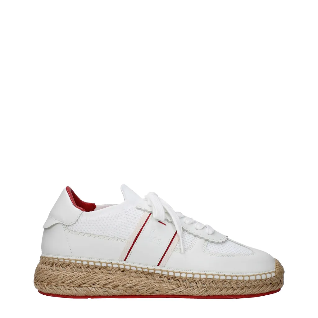 Louboutin Sneakers Provencal White Fabric