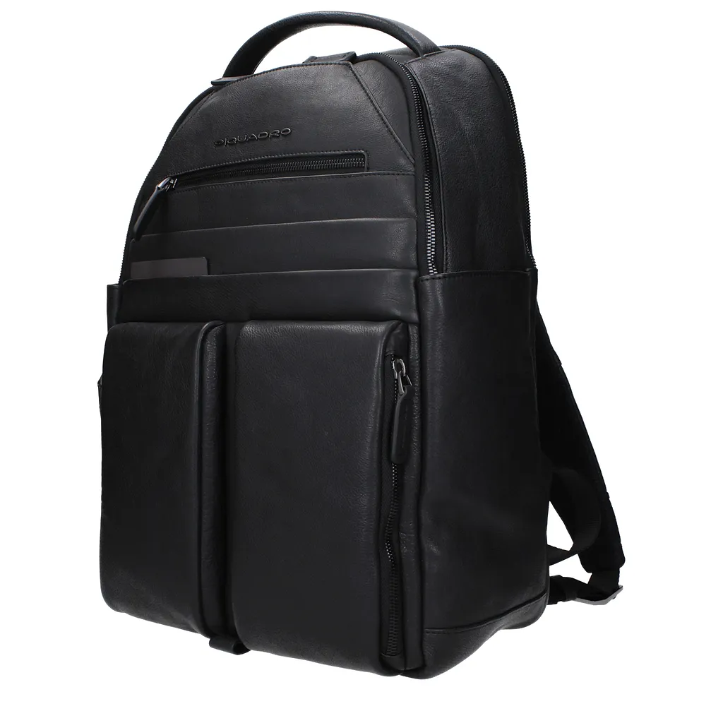Piquadro Backpacks And Waist Bags Leather Black