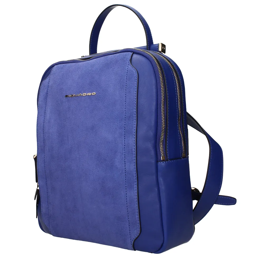 Piquadro Backpacks And Pouch Bags Blue Leather