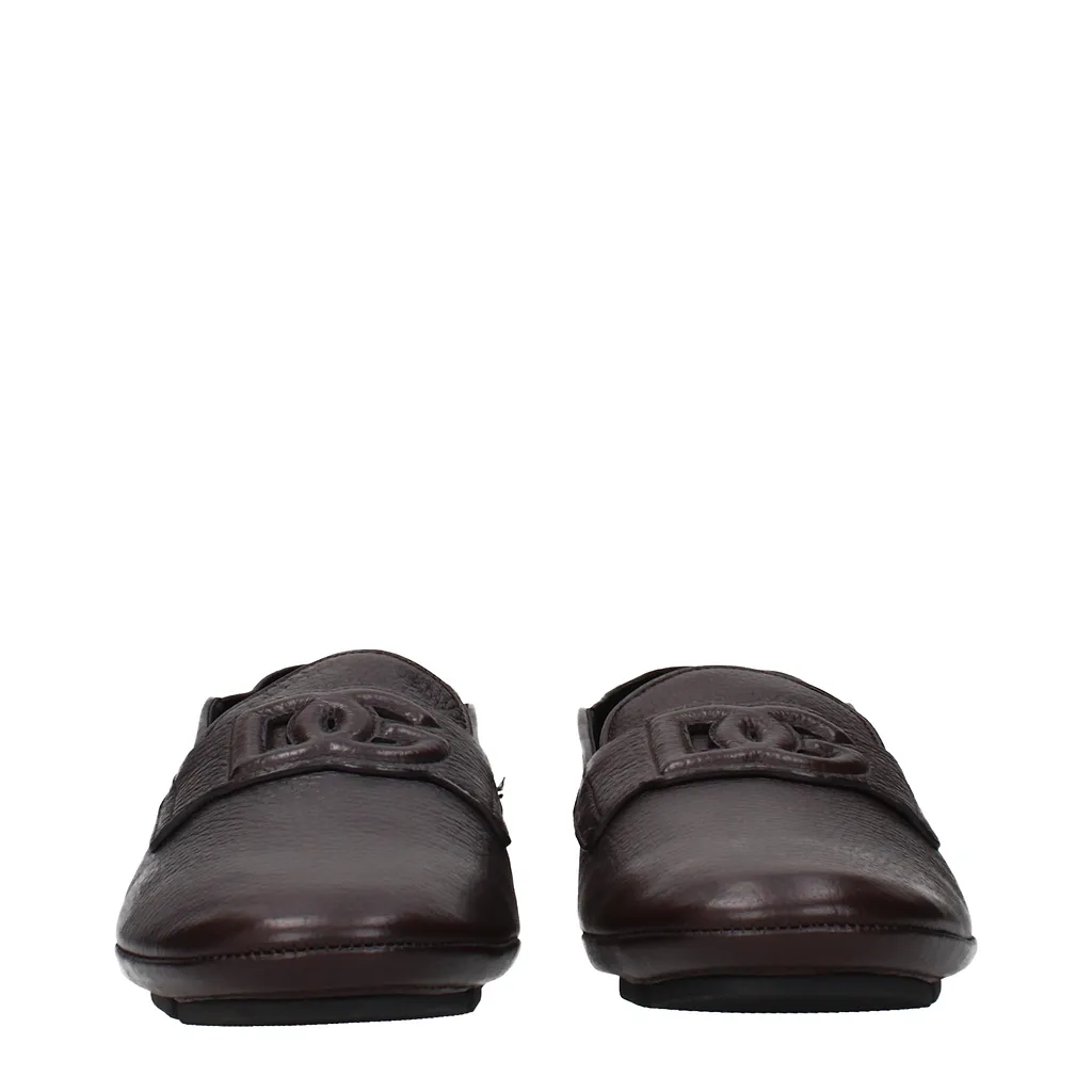 Dolce&Gabbana Driver Moccasins Brown/Testa Di Moro Leather