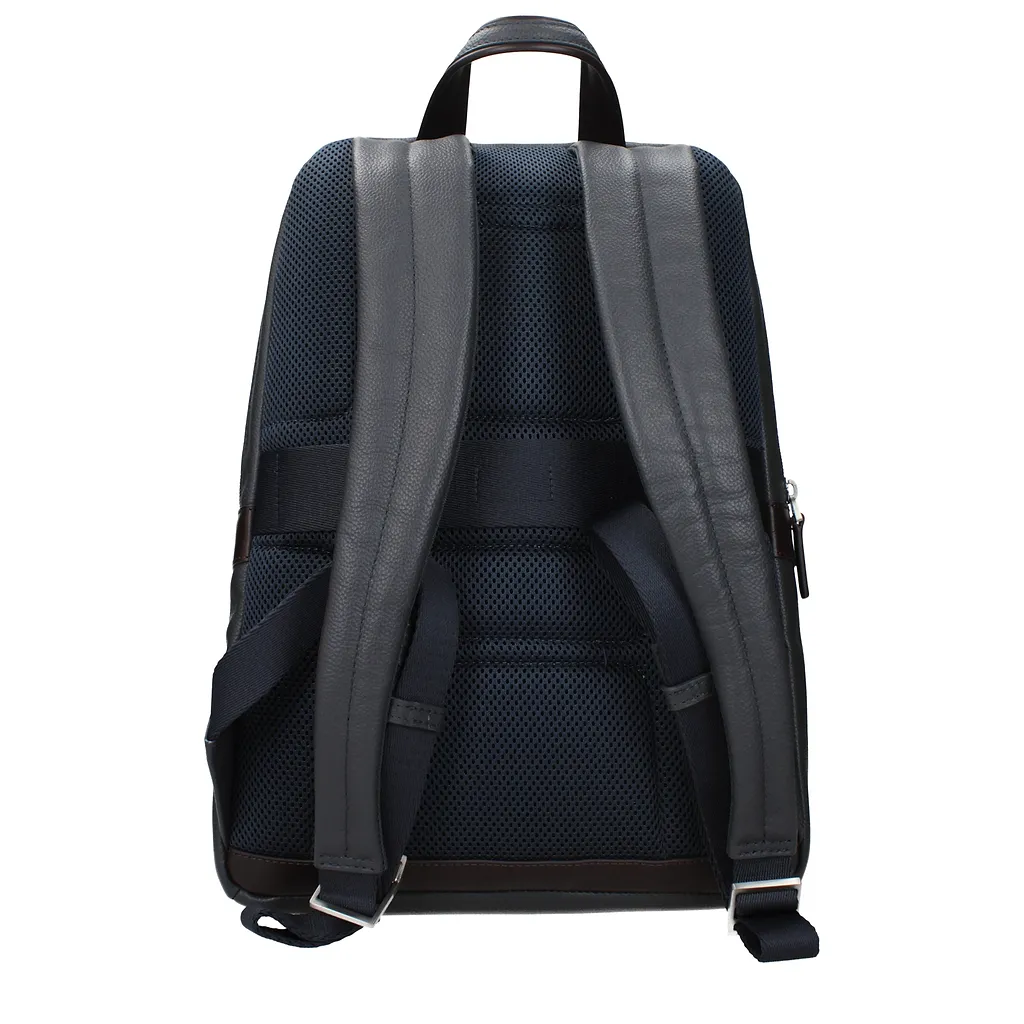 Piquadro Backpack Leather Gray/Brown
