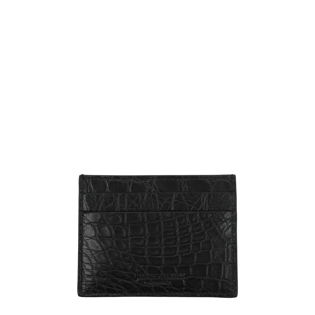 Billionaire Document Holder Caiman Crocodilus Black/Gold