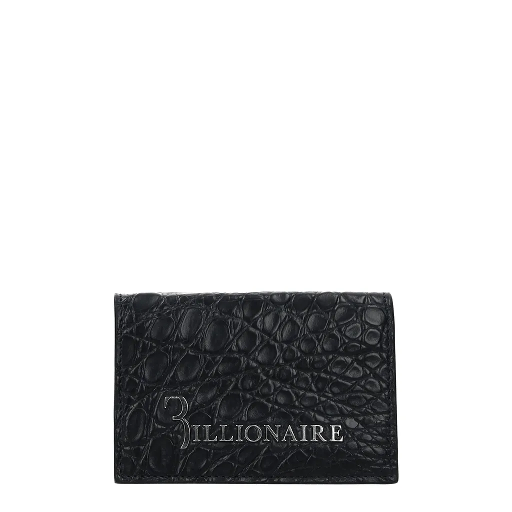 Billionaire Document Holder Caiman Crocodilus Blue/Silver