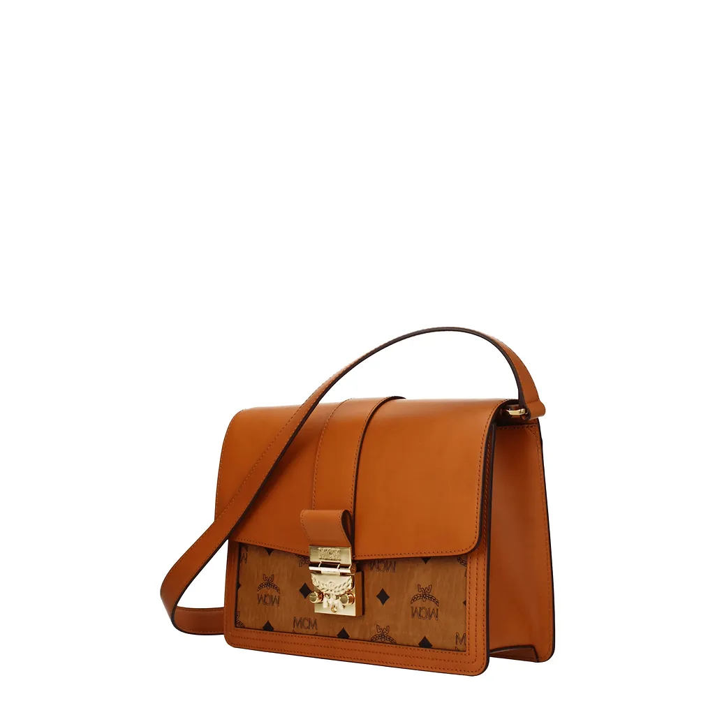 Mcm Brown Leather Crossbody Bag