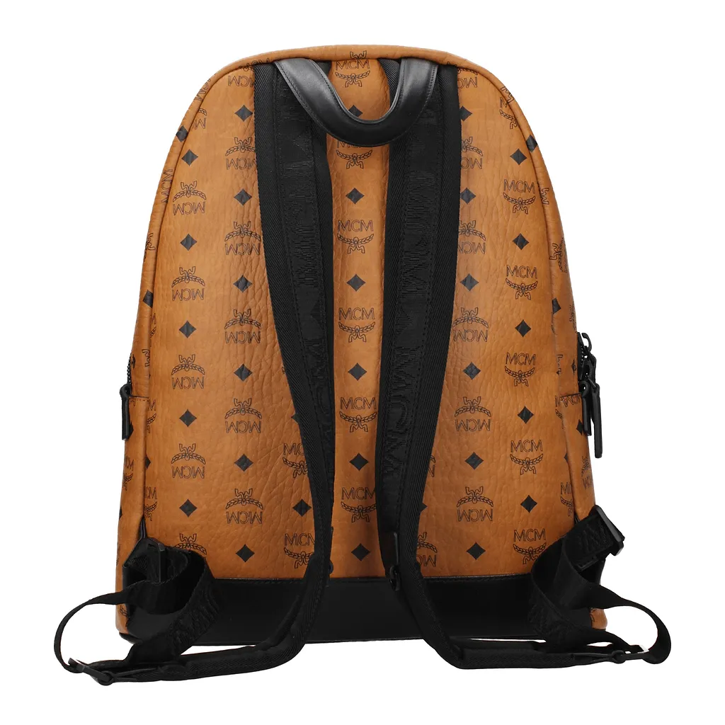 Mcm Brown/Black Leather Backpack