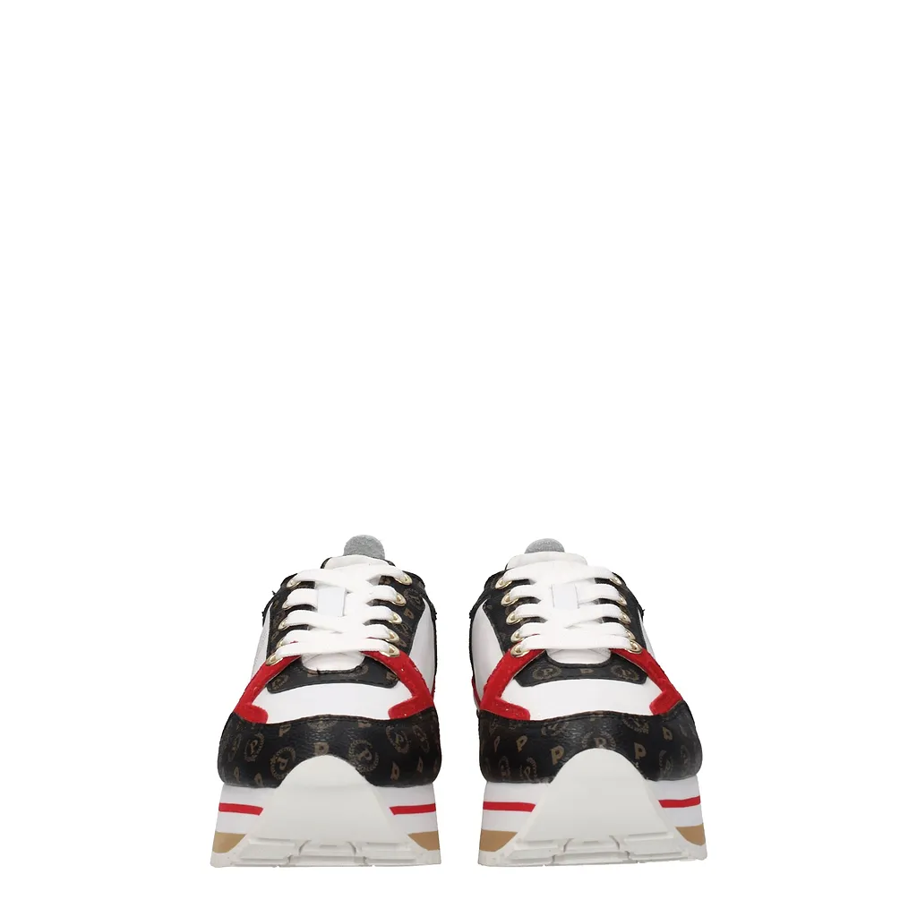 Pollini Sneakers White/Red Fabric