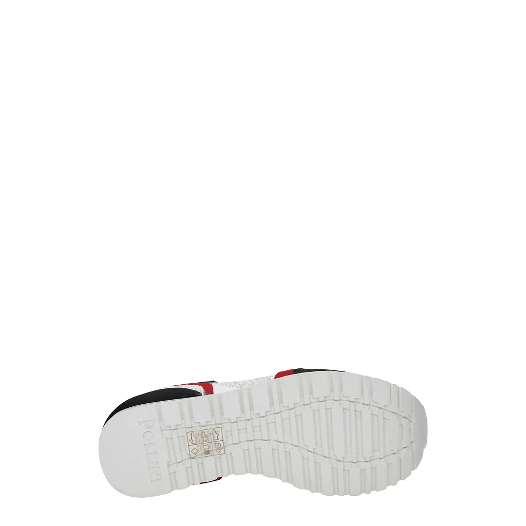 Pollini Sneakers White/Red Fabric