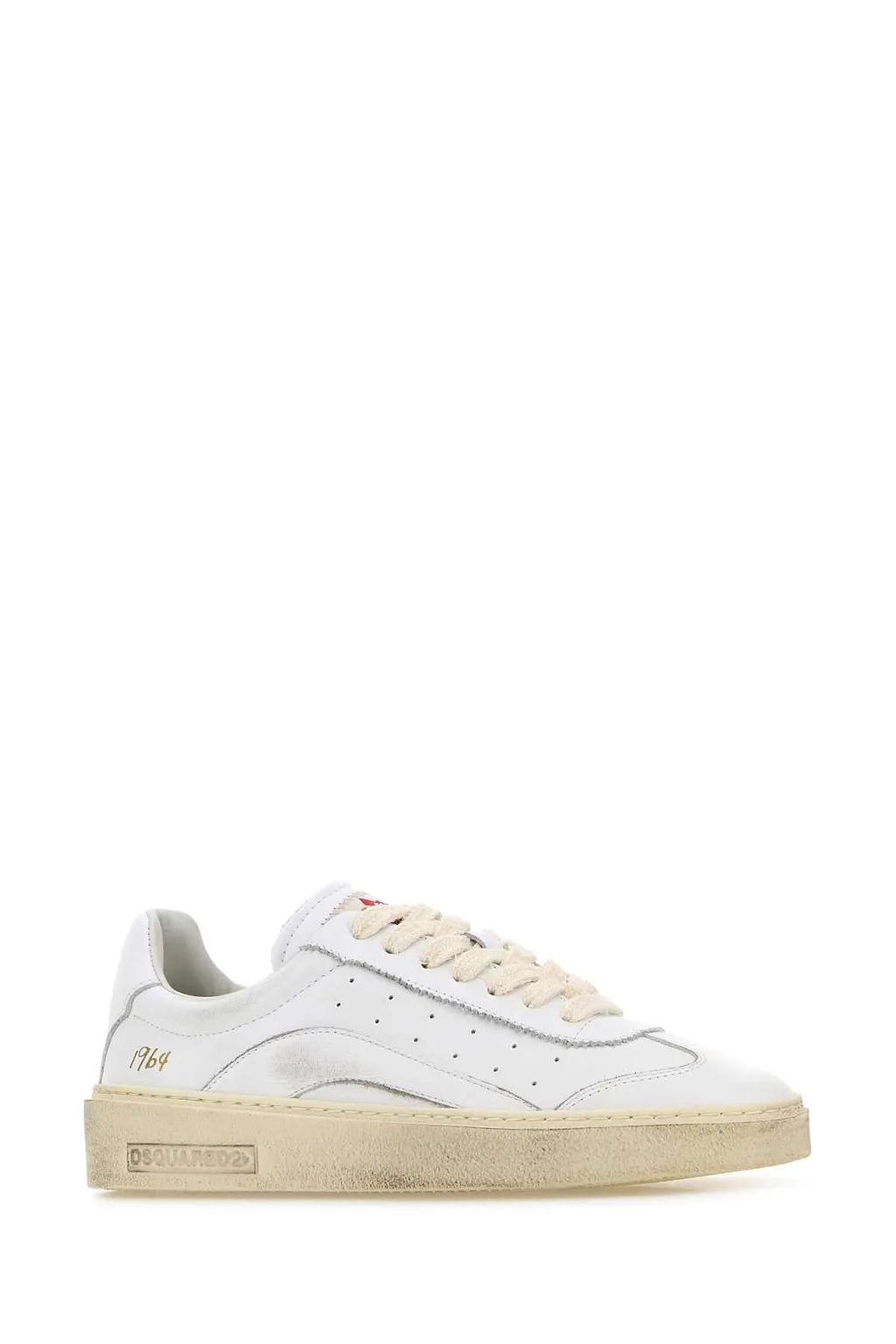 Dsquared White Leather Rider Sneakers