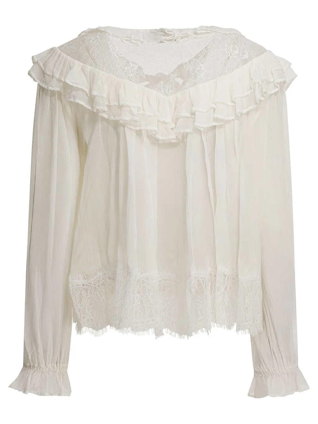Self Portrait Georgette Lace Blouse