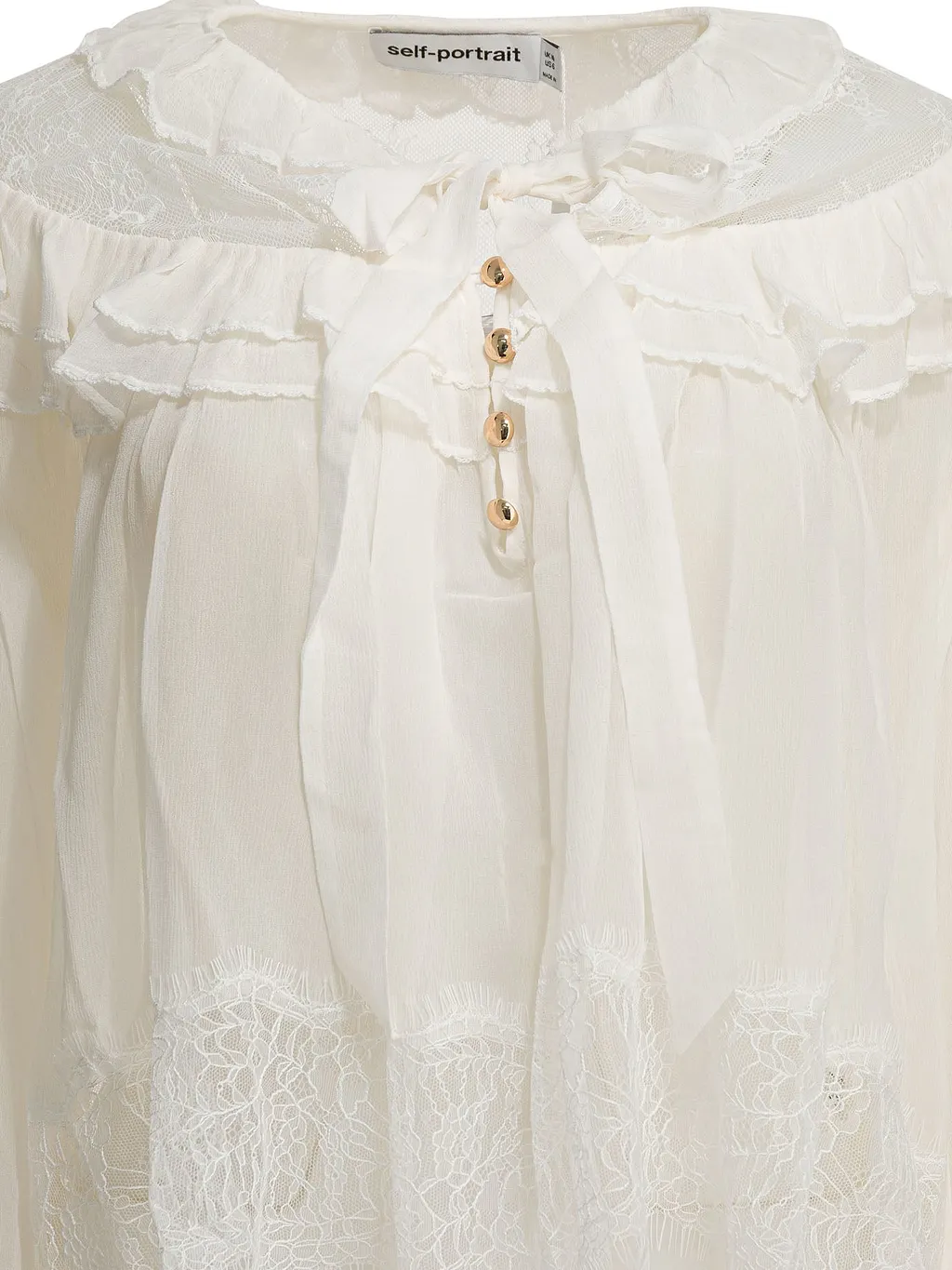 Self Portrait Georgette Lace Blouse