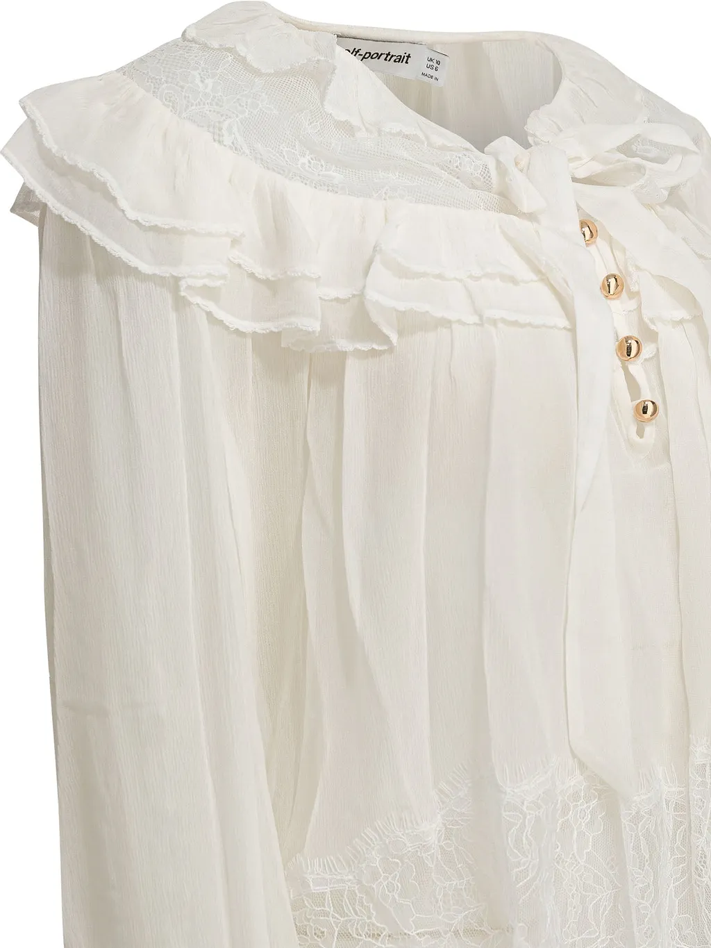 Self Portrait Georgette Lace Blouse