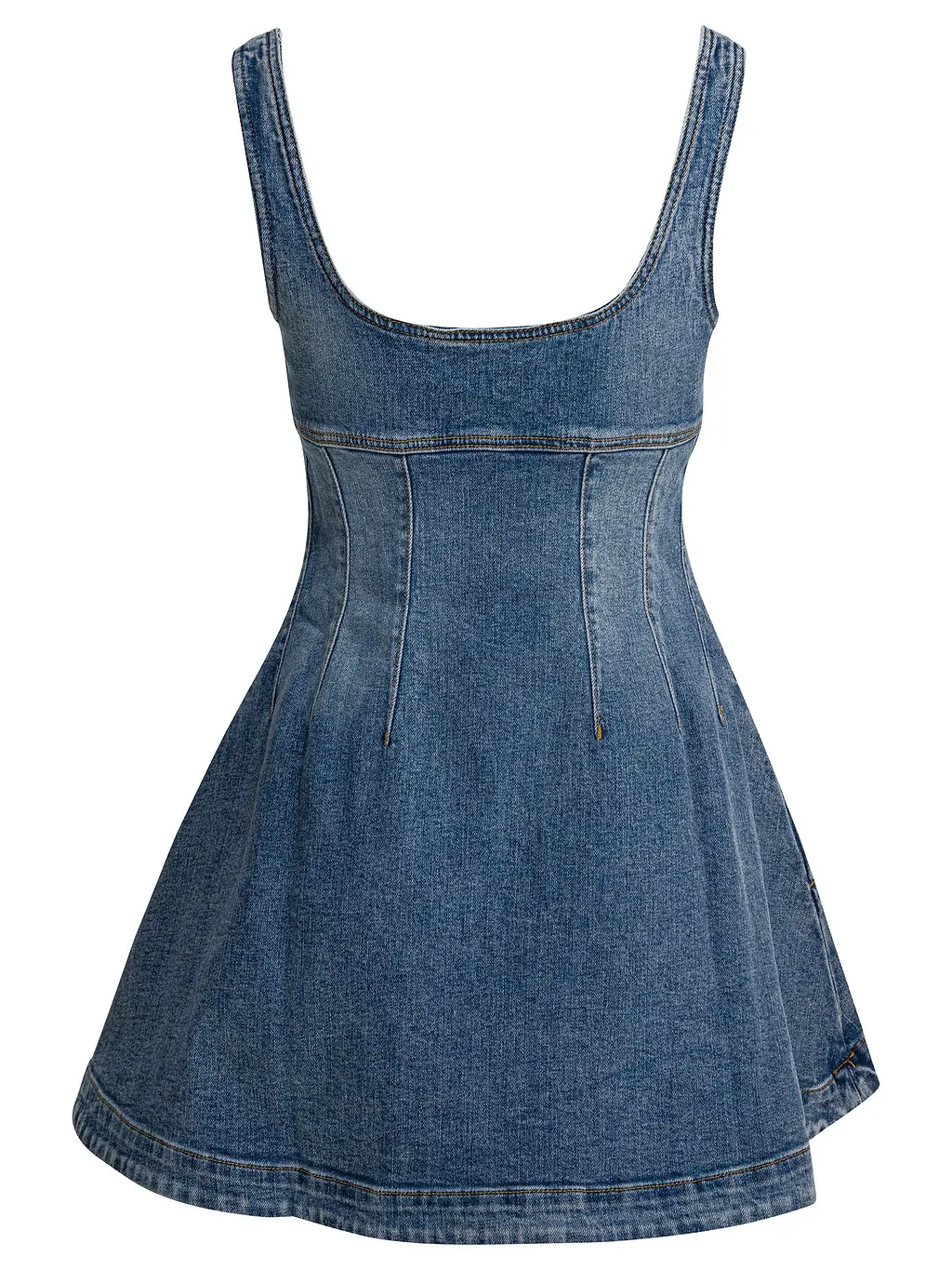 Self Portrait Denim Flared Dress