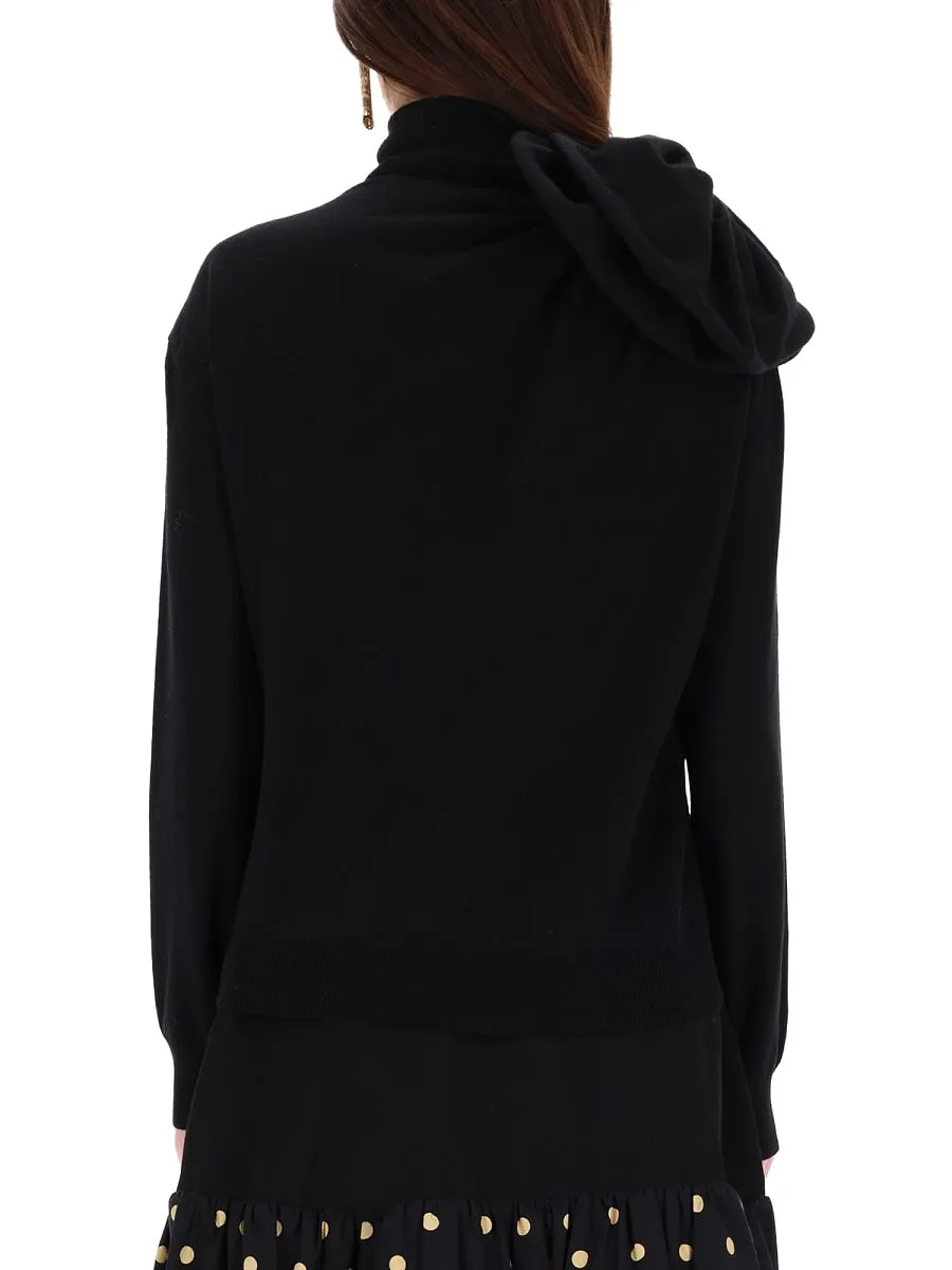 Moschino Mesh With Flower Detail Sweater